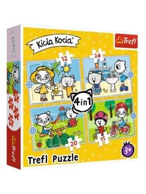 Dzień Kici Koci Puzzle 4 w 1