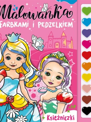 Księżniczki Malowanka z farbkami i pędzelkiem