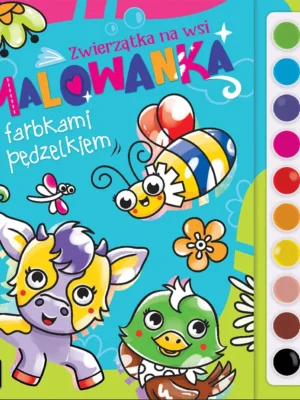 Zwierzątka na wsi Malowanka farbkami i pędzelkiem