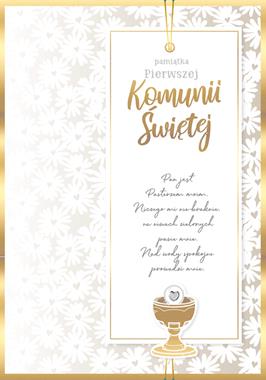 Karnet Pamiątka pierwszej komunii świętej